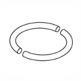 P01 - 1/2 Retaining ring for cylindrical pillar with lower retainer