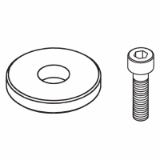 P03 - Retaining washer for pillar with tapered fitting