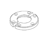 BDR - 1/2 Round retaining Plate for hafting bushings type BCA et BBEI